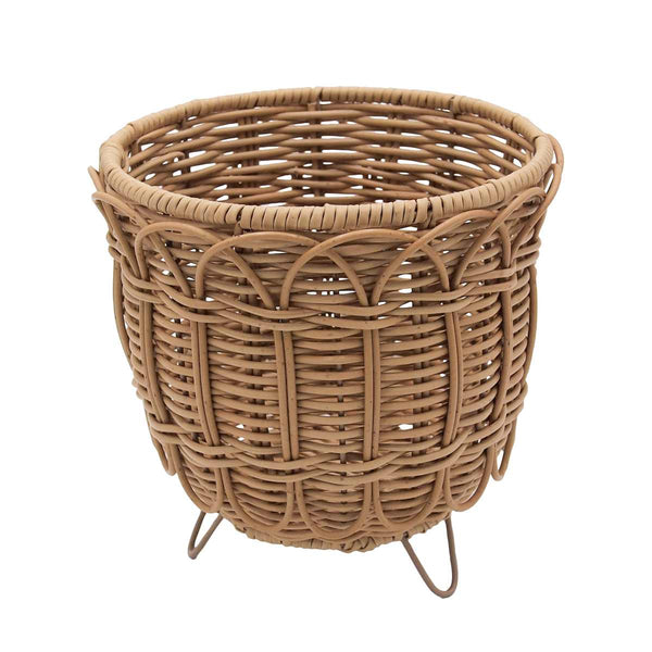 鉢カバーフラワーポットブルーメフェイクPEラタンスタンドバスケットM