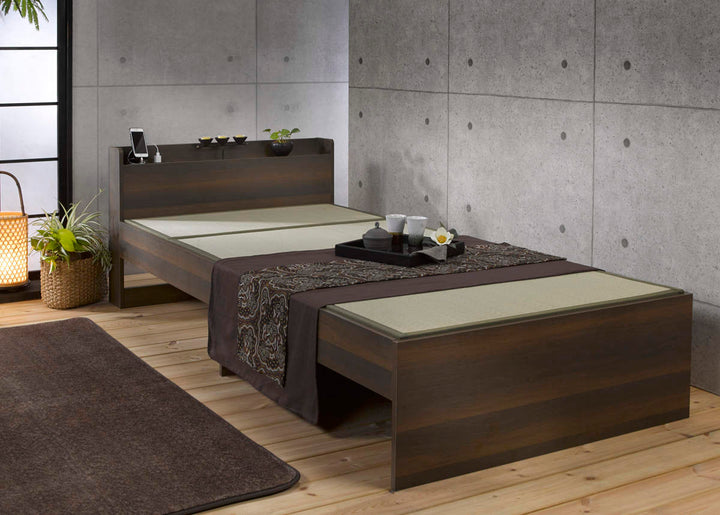 畳ベッドシングル宮棚2口コンセント付