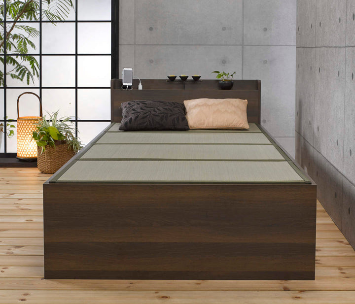 畳ベッドシングル宮棚2口コンセント付