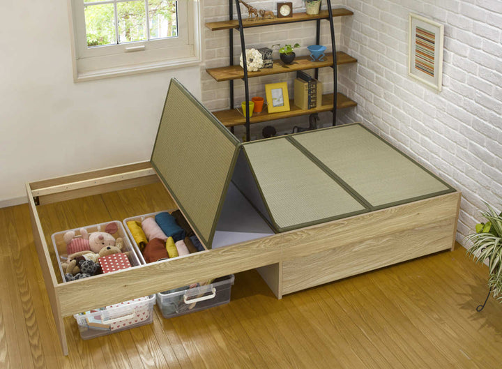 畳ベッドシングル宮棚2口コンセント付