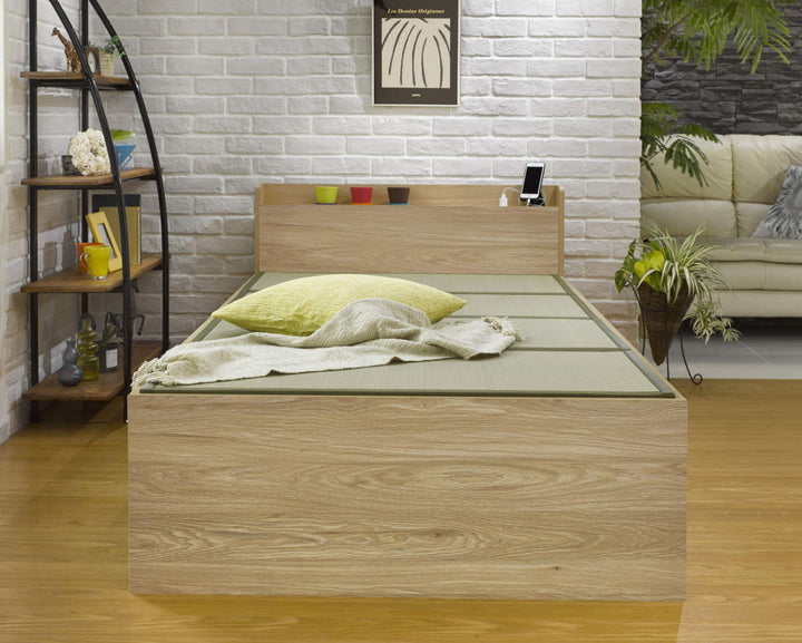 畳ベッドシングル引出し2杯宮棚2口コンセント付