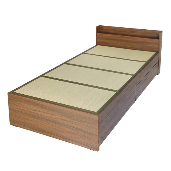 畳ベッドシングル引出し2杯宮棚2口コンセント付