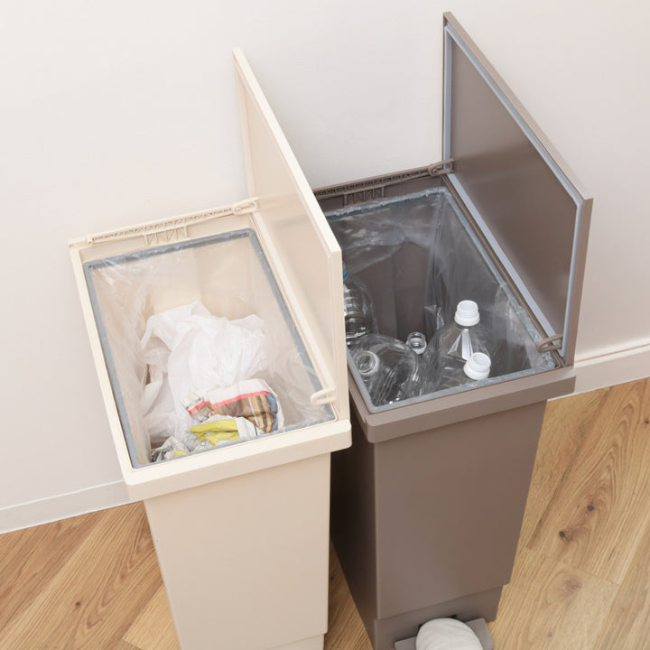 ゴミ箱45Lペダルペールフタの開く向きを選べるパッキン付き