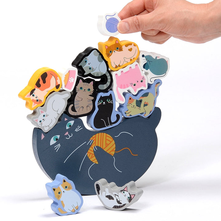 11匹にゃんこバランス積み木猫室内遊び