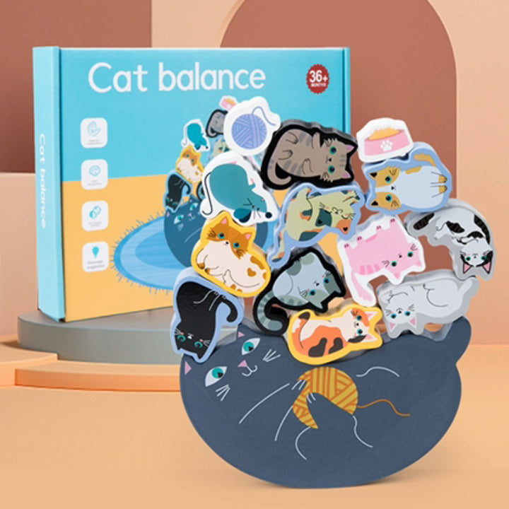 11匹にゃんこバランス積み木猫室内遊び