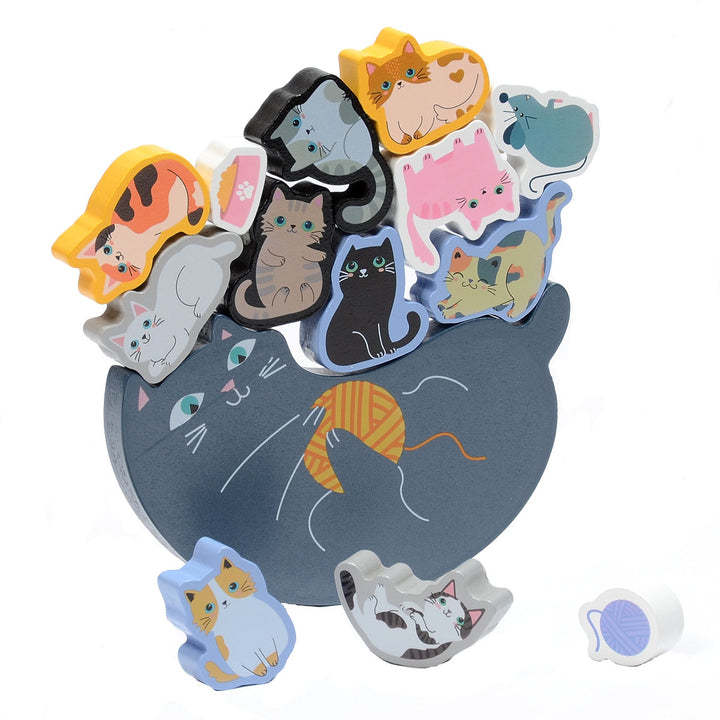11匹にゃんこバランス積み木猫室内遊び