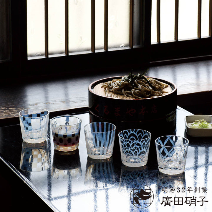 廣田硝子そば猪口市松