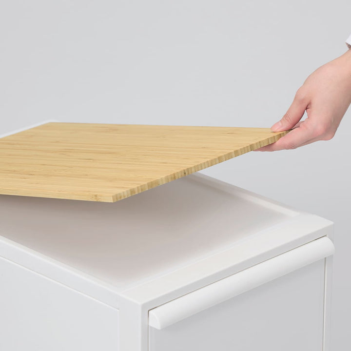 収納ケース天板付き同色3個セット引き出しM幅32×奥行52×高さ21.5cmクローゼットシステム