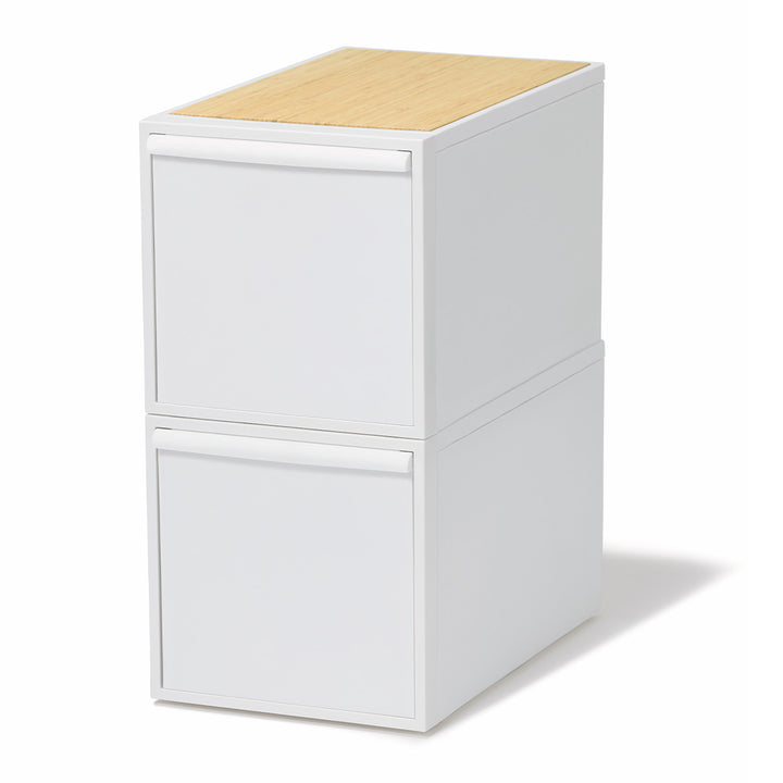 収納ケース天板付き同色2個セット引き出しL幅32×奥行52×高さ31.8cmクローゼットシステム