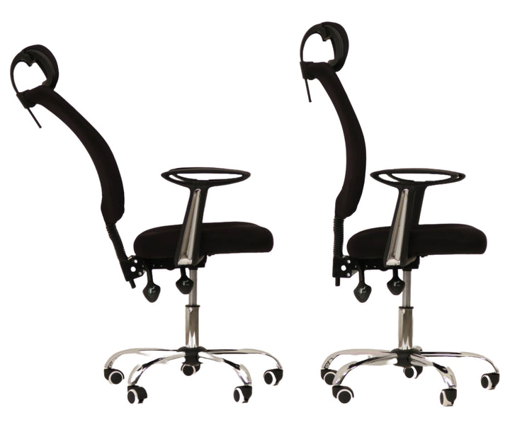 オフィスチェアメッシュ昇降式座面高45～55cmハイバックタイプヘッドレスト付コンフォート