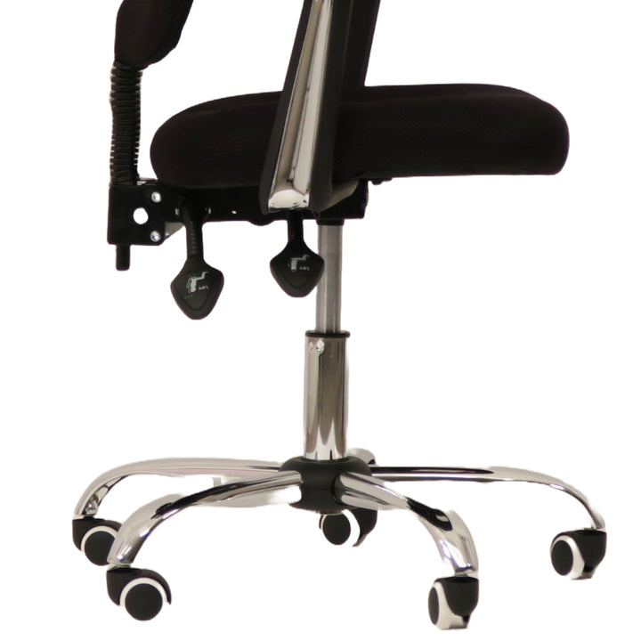 オフィスチェアメッシュ昇降式座面高45～55cmハイバックタイプヘッドレスト付コンフォート