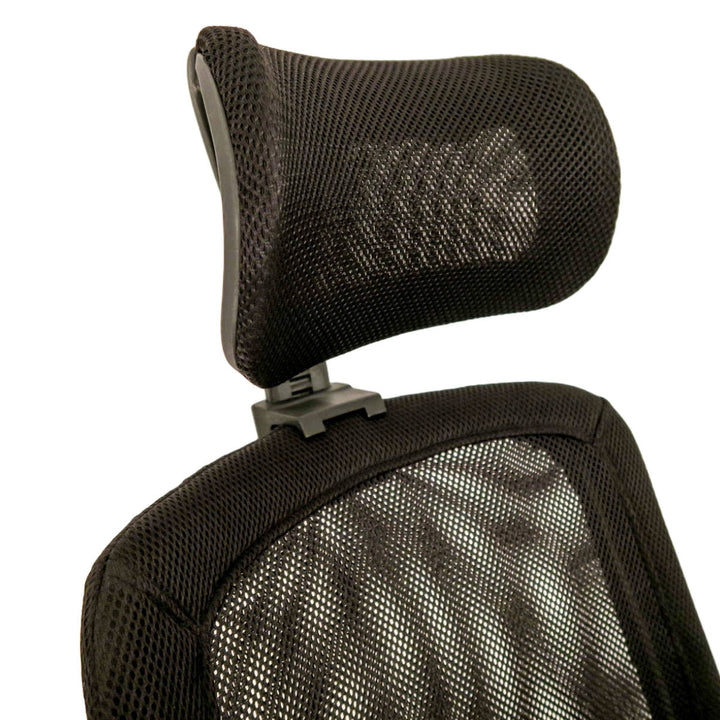 オフィスチェアメッシュ昇降式座面高45～55cmハイバックタイプヘッドレスト付コンフォート