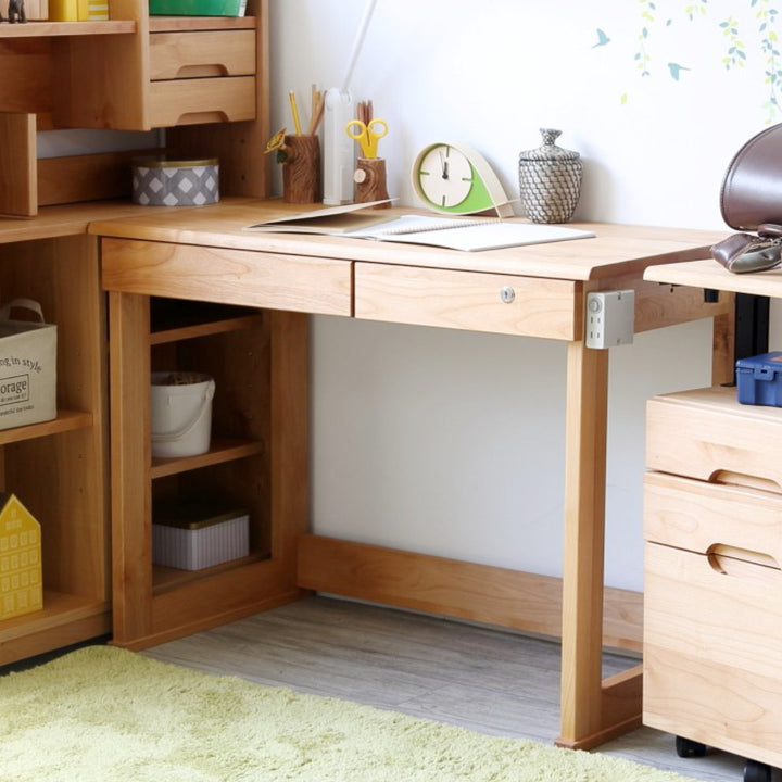 学習机シンプル幅100cm奥行55cm引出し付レオ