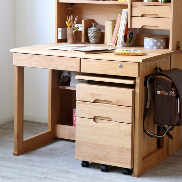 学習机シンプル幅100cm奥行55cm引出し付レオ