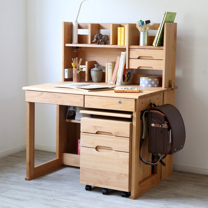 学習机シンプル幅100cm奥行55cm引出し付レオ