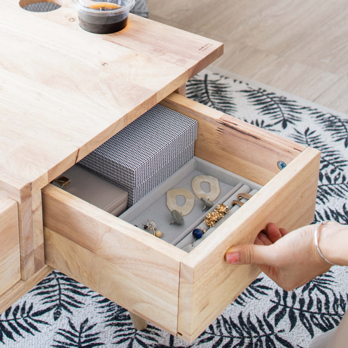 ドレッサーテーブル　ナチュラル ドレッサー テーブル 幅75cm ドライヤーホルダー付 NATURAL SIGNATURE