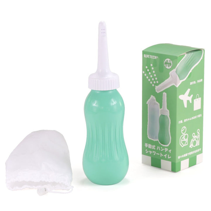 手動式ハンディシャワートイレポーチ付き