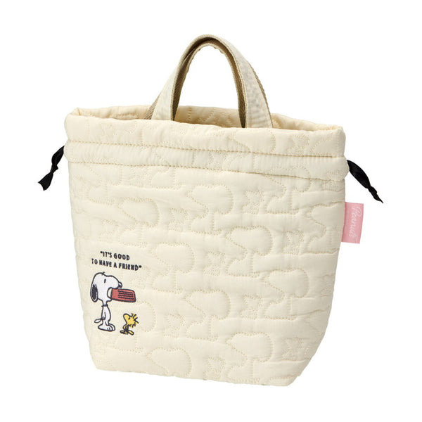 弁当袋スヌーピーキルト生地保冷ランチ巾着SNOOPY