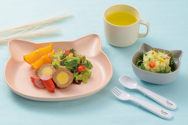 抗菌ランチプレートcatteねこ日本製電子レンジ対応食洗機対応BPAフリー