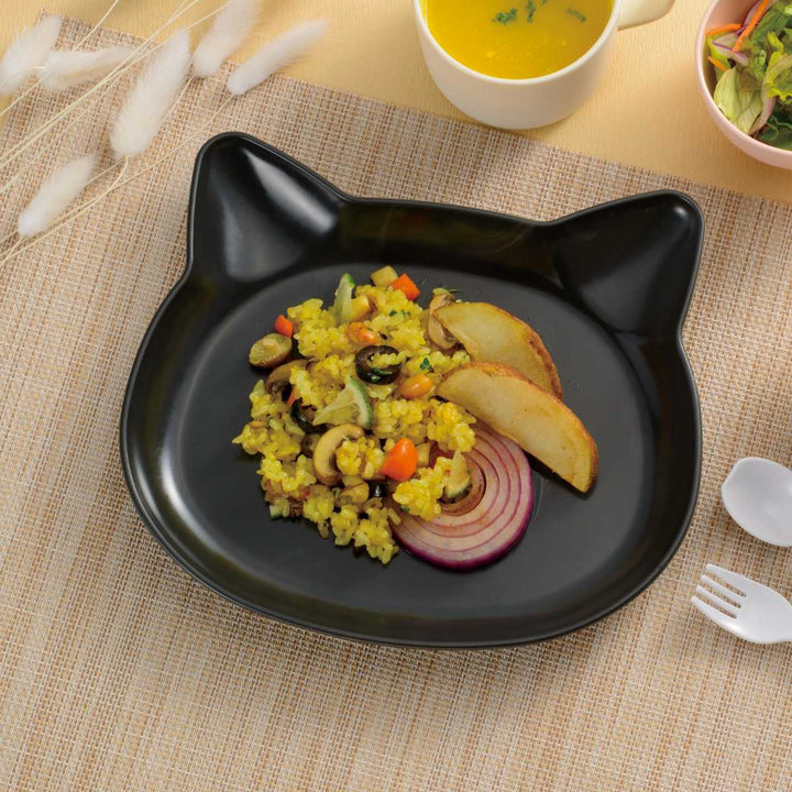 抗菌ランチプレートcatteねこ日本製電子レンジ対応食洗機対応BPAフリー