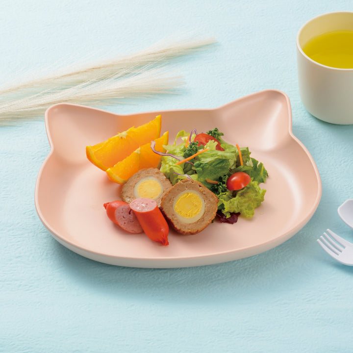 抗菌ランチプレートcatteねこ日本製電子レンジ対応食洗機対応BPAフリー