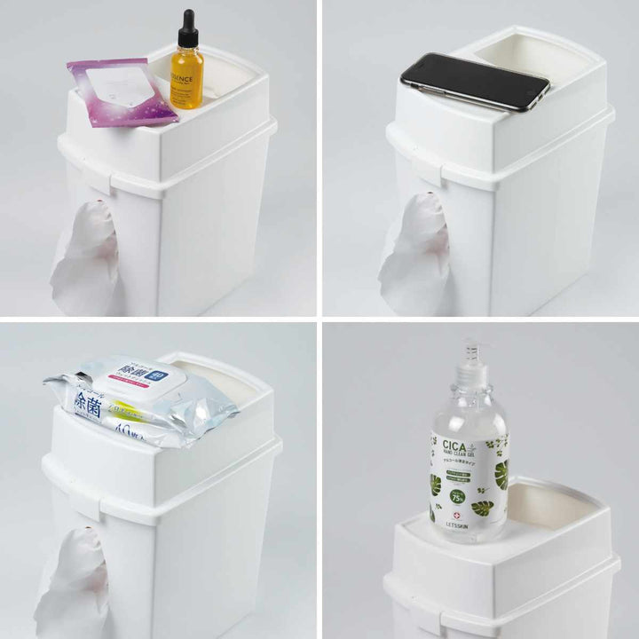 花粉症ゴミ箱ティッシュケース付きダストボックス