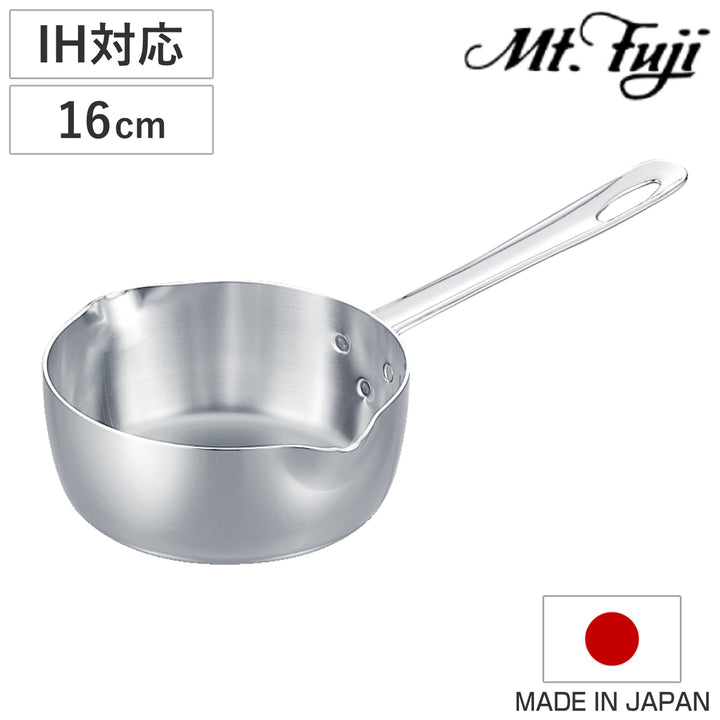 雪平鍋16cmIH対応エレックマスタープロステンレス製日本製フジノス片手鍋