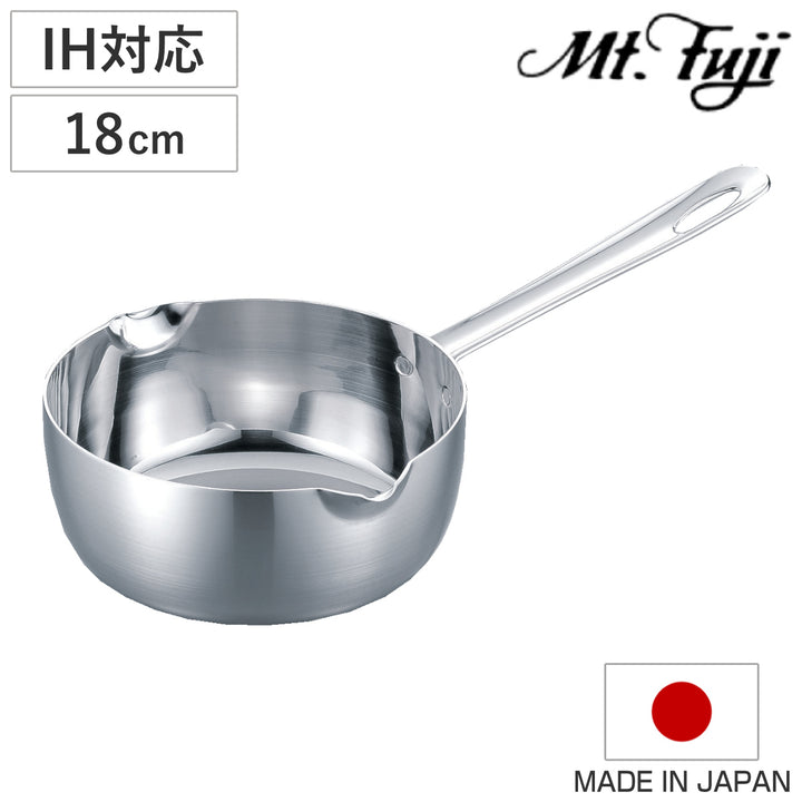 雪平鍋18cmIH対応エレックマスタープロステンレス製日本製フジノス片手鍋