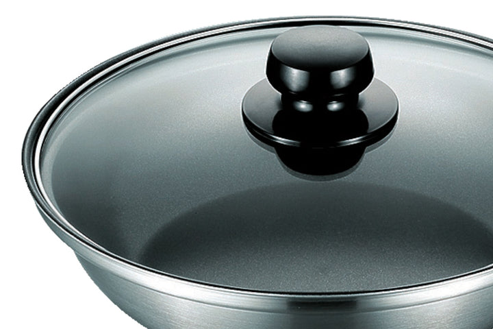 マルチパン24cmIH対応エレックマスターライトミエールガラス蓋付きステンレス製日本製フジノス