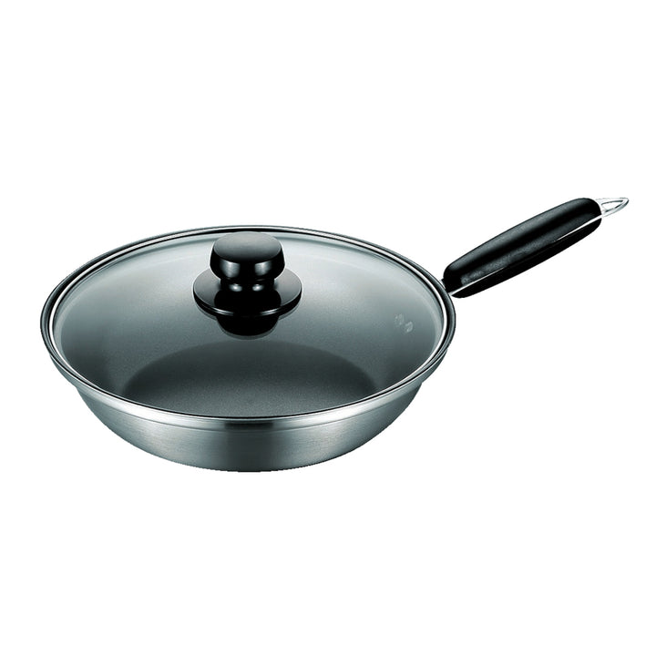 マルチパン24cmIH対応エレックマスターライトミエールガラス蓋付きステンレス製日本製フジノス