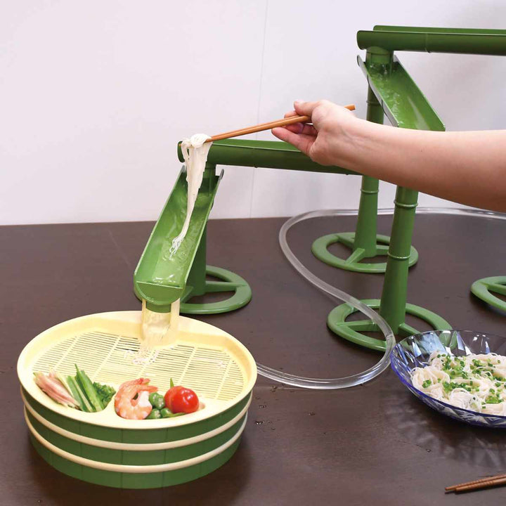 流しそうめん器竹流麺スライダーそうめん流し器