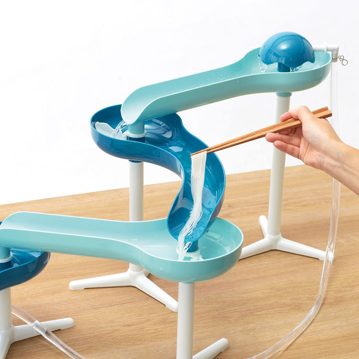 流しそうめん器流麺スライダーそうめん流し器ミントブルー