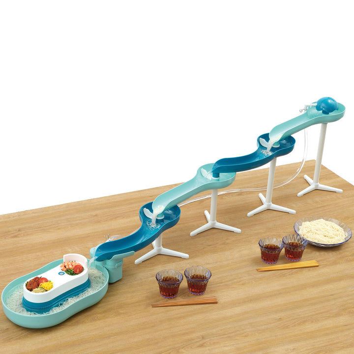 流しそうめん器流麺スライダーそうめん流し器ミントブルー