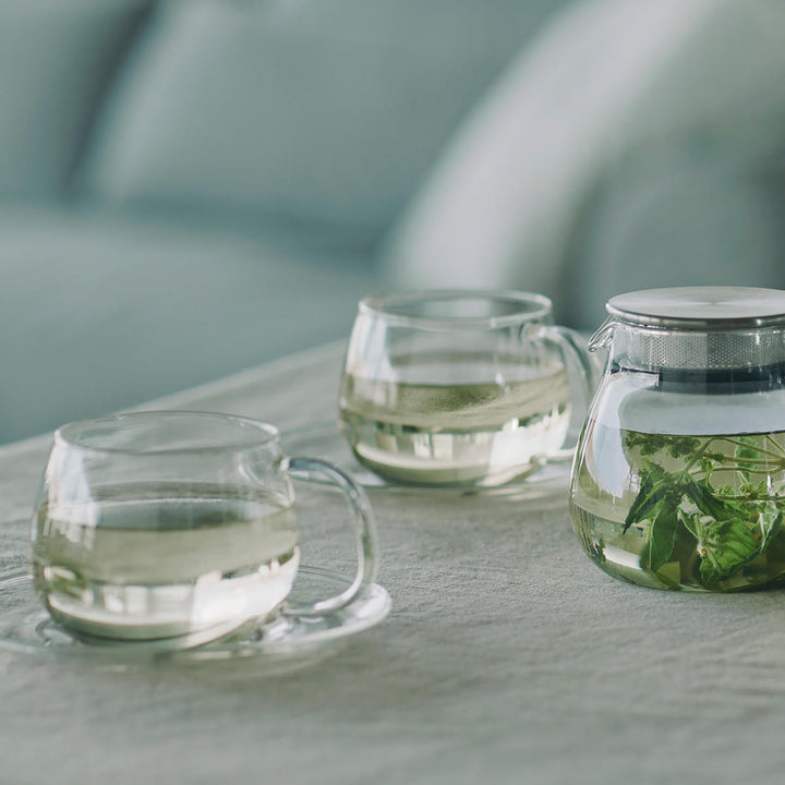 KINTOキントーUNITEAカップ＆ソーサー350mlガラス