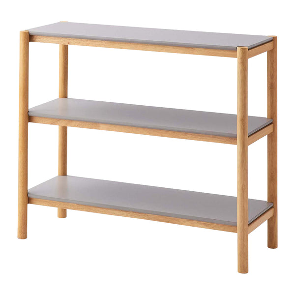 オープンシェルフ幅83.5cmナチュラルグレー簡単組立