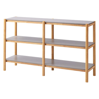 オープンシェルフ 幅123.5cm ナチュラルグレー 簡単組立