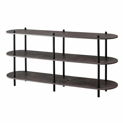 オープンラック 幅155cm 3段 石目調 シンプル