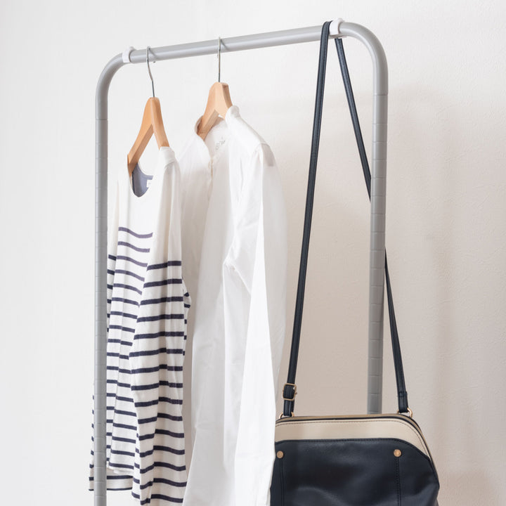 ハンガーワゴン幅59.5cm2段キャスター付スチール