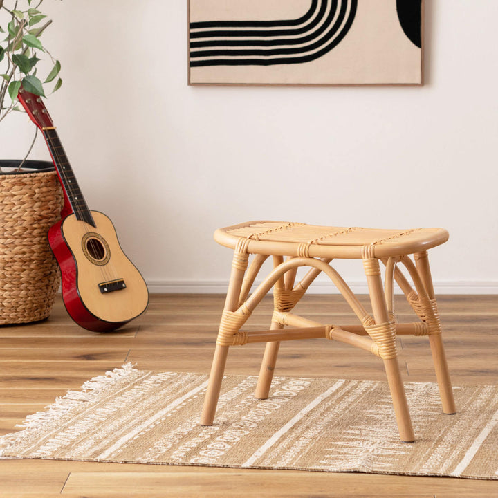 籐スツール座面高36cm天然木