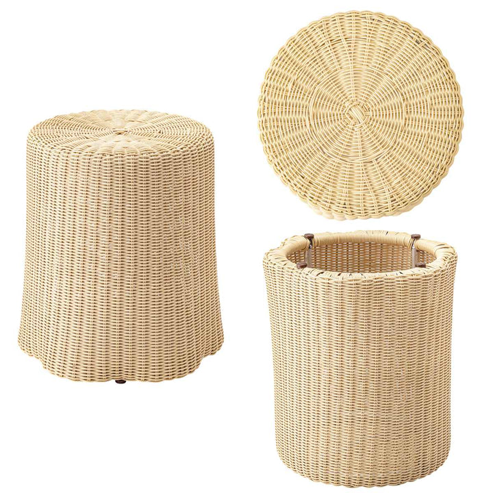 切り株風スツール座面高46cmラタン調