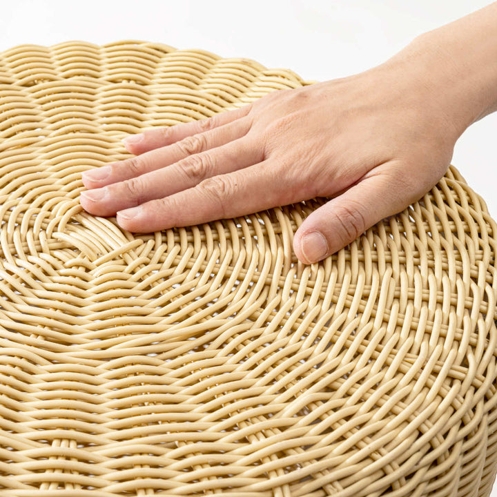 切り株風スツール座面高46cmラタン調