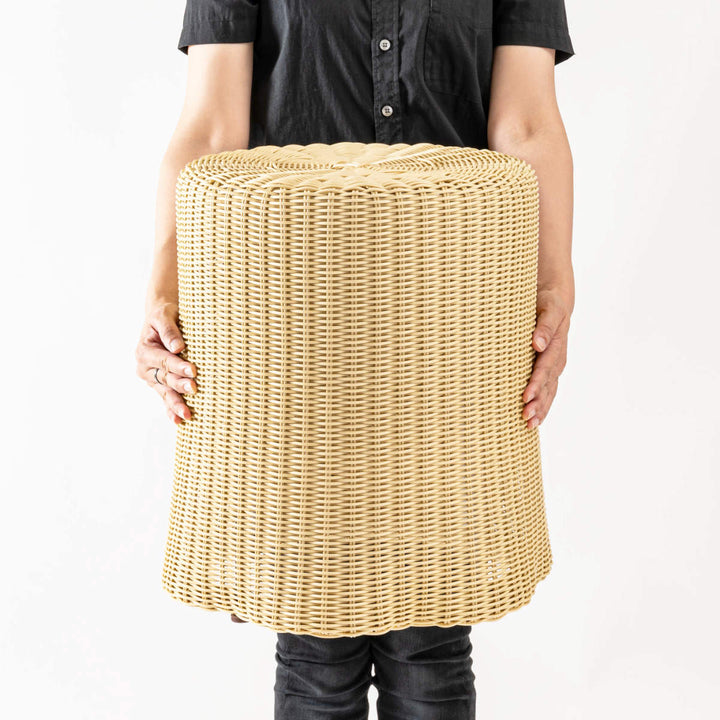 切り株風スツール座面高46cmラタン調