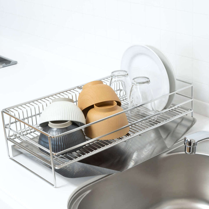 水切りラックenzo水切りかごセット排水式