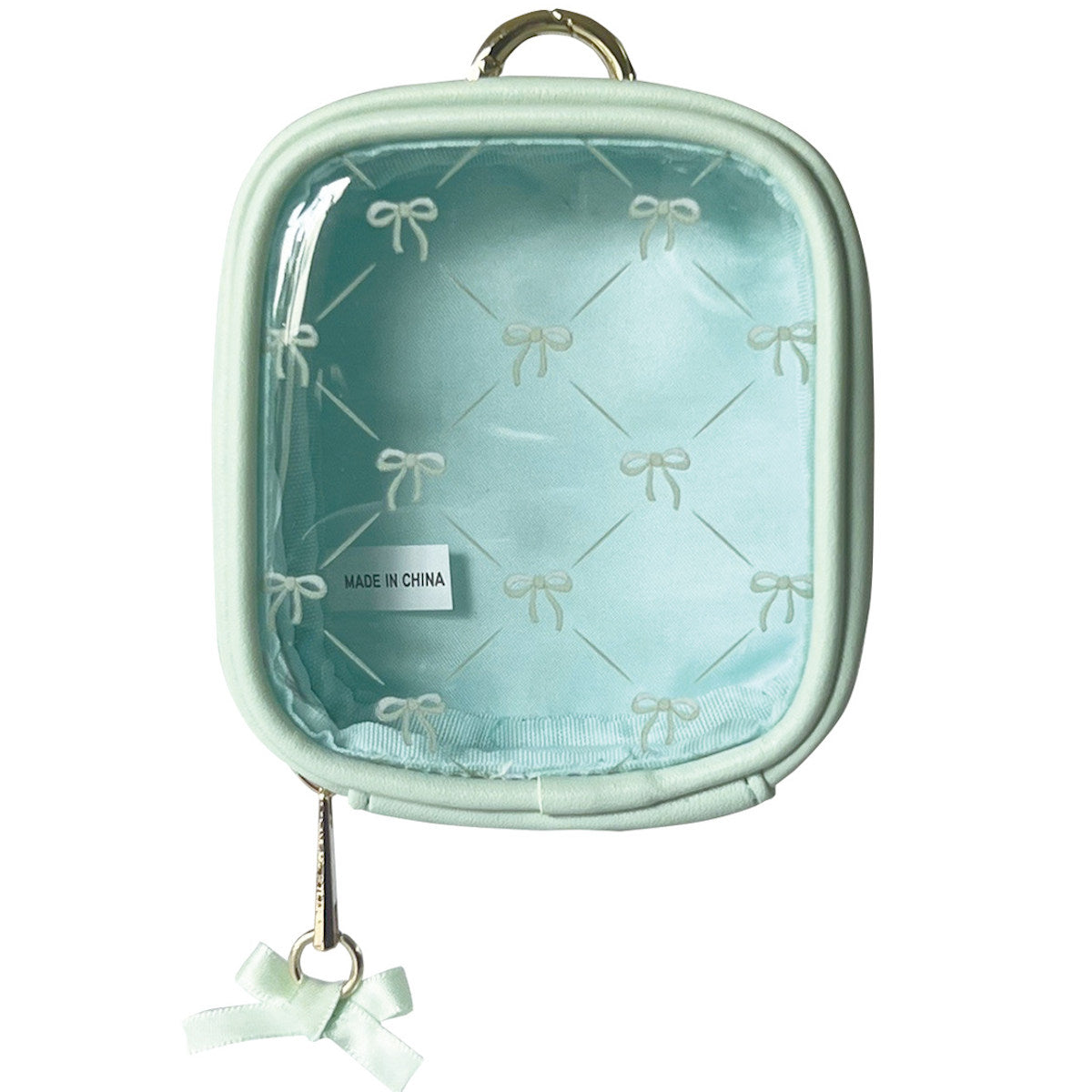 ポーチ リボン カラビナ クリアミニポーチ カラビナ付き – ハウジー