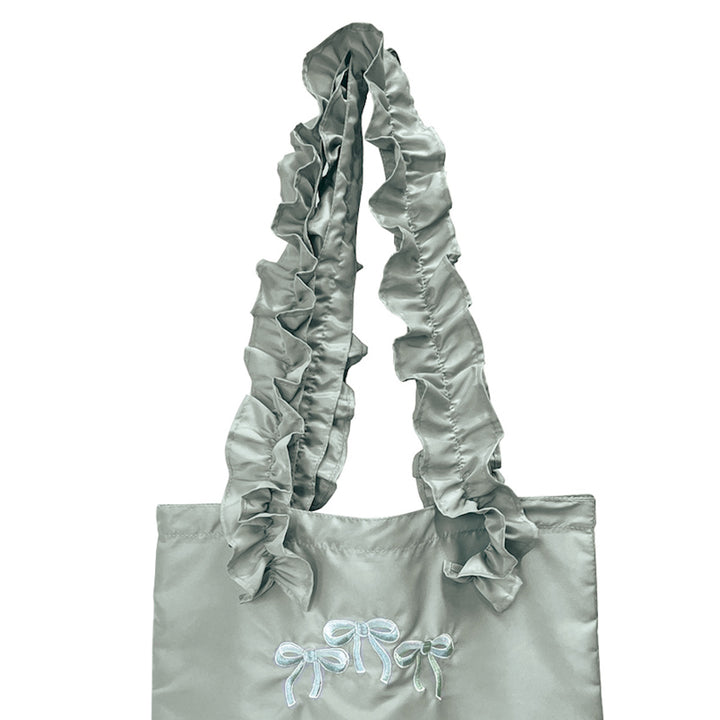 バッグリボンフリルトートバッグA4サイズ対応