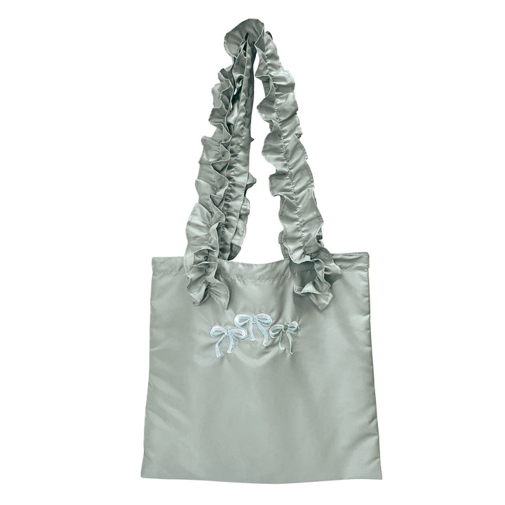 バッグリボンフリルトートバッグA4サイズ対応