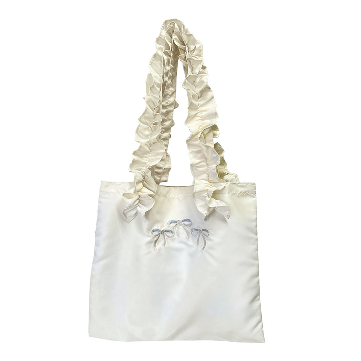 バッグリボンフリルトートバッグA4サイズ対応