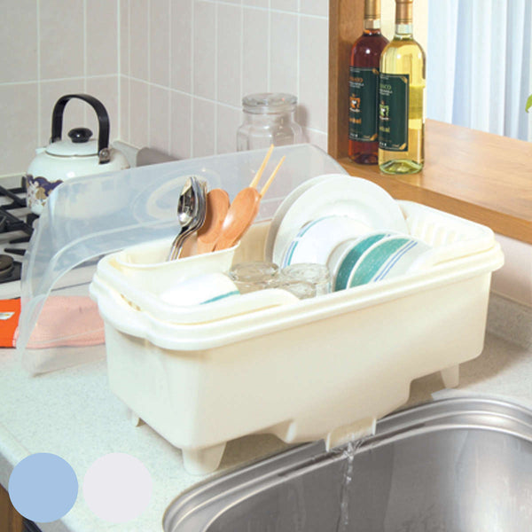 水切りカゴ皿立て水切り流フード付中サイズ