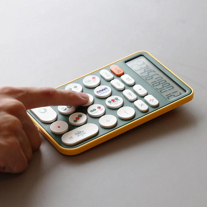 電卓マージャンデンタクグリーン麻雀牌