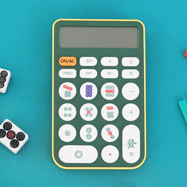 電卓マージャンデンタクグリーン麻雀牌